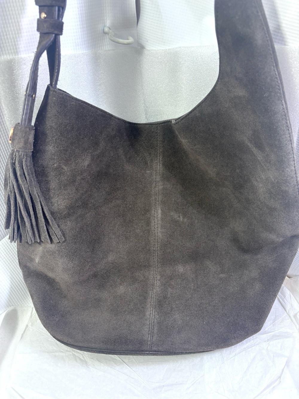 Sam Edelman Women’s LG Leather Bucket Bag. Dark Brown. - Picture 6 of 10